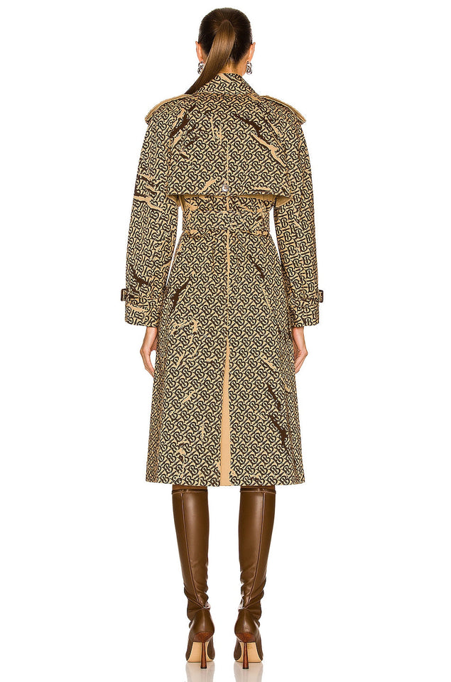 Burberry PEDLEY MONOGRAM TRENCH COAT