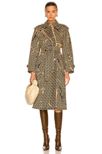 Burberry PEDLEY MONOGRAM TRENCH COAT