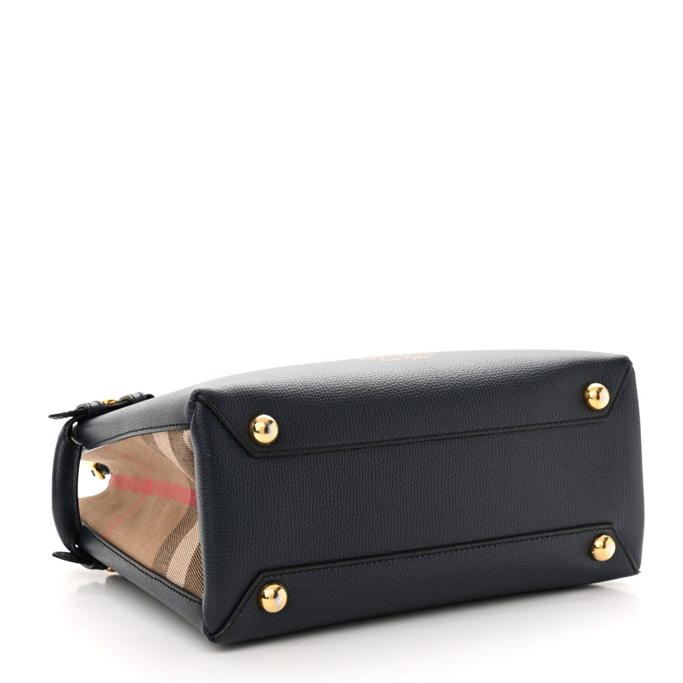Burberry DERBY LEATHER SMALL BANNER TOTE BAG