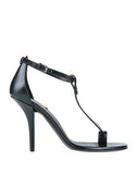 Burberry TOE RING LEATHER T-STRAP SANDALS