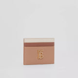 Burberry TRI-TONE GRAINY LEATHER TB CARD CASE