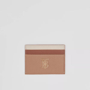 Burberry TRI-TONE GRAINY LEATHER TB CARD CASE