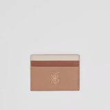 Burberry TRI-TONE GRAINY LEATHER TB CARD CASE