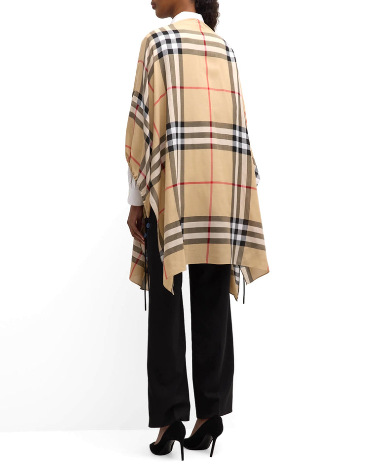 Burberry VINTAGE CHECK PATTERN CAPE