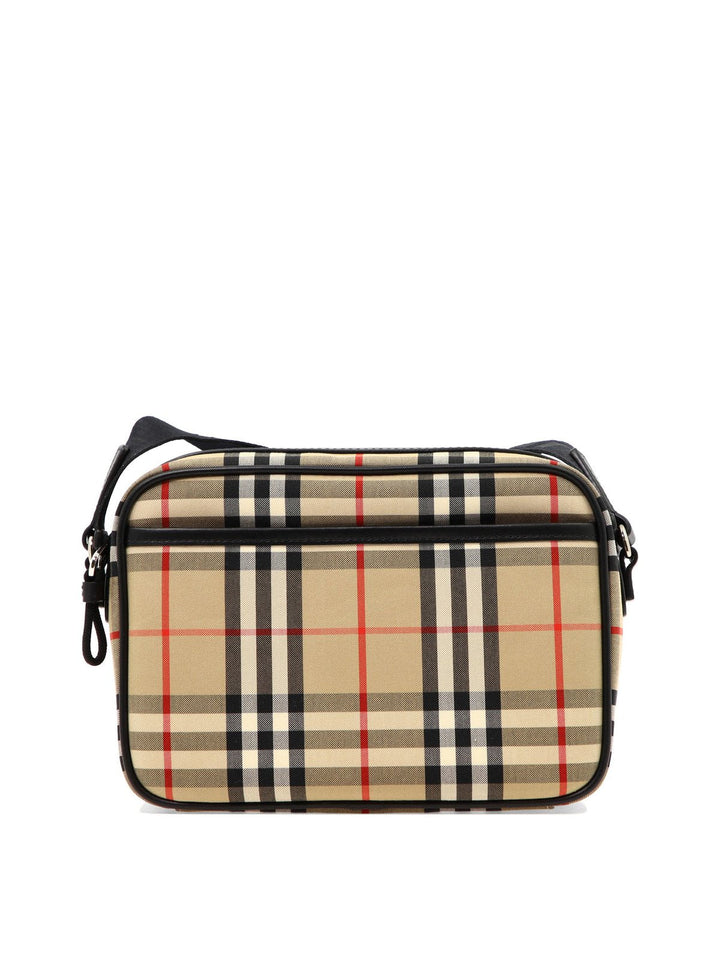 Burberry VINTAGE CHECK & LEATHER CROSSBODY BAG