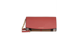 Burberry Wallet on Chain Cross Body Bag Cinnamon Red