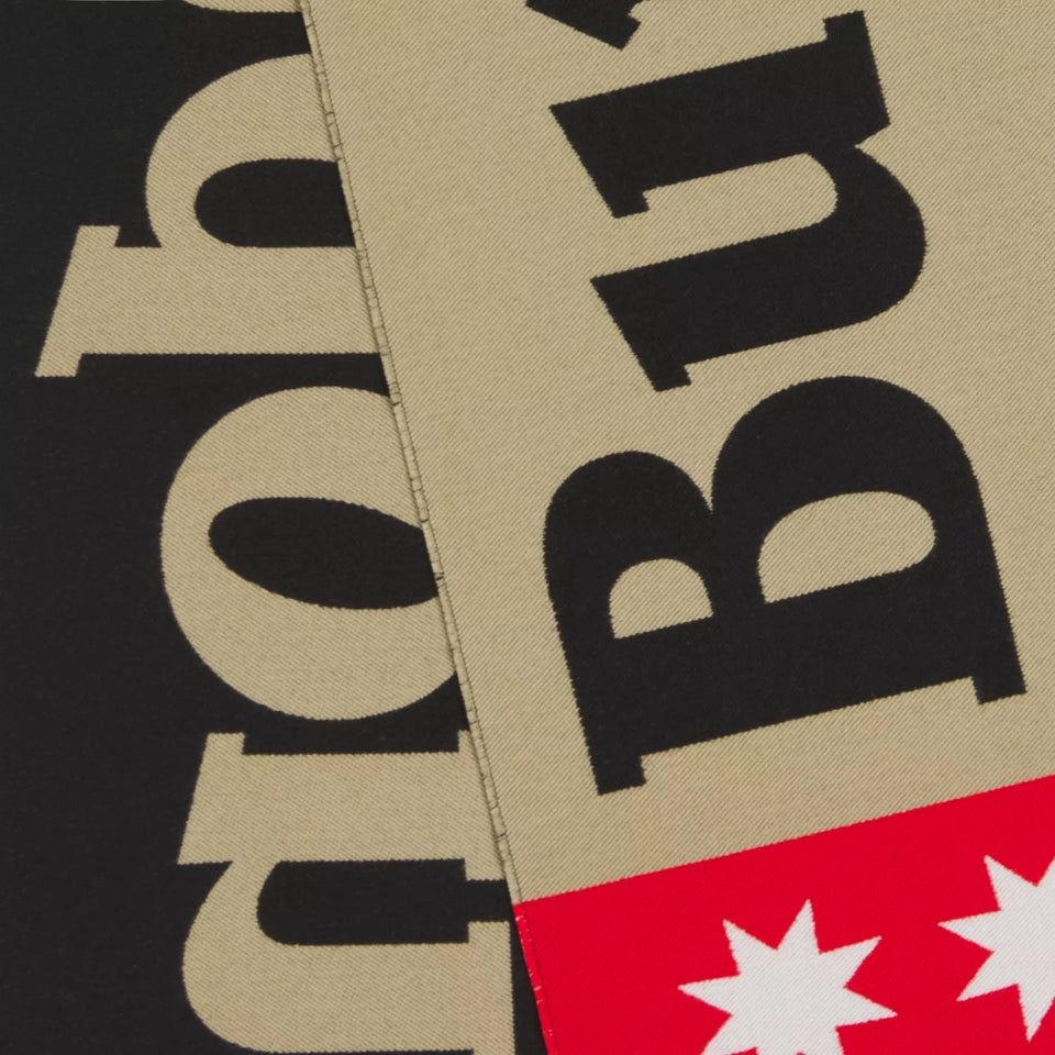 Burberry LOGO WOOL SILK JACQUARD SCARF