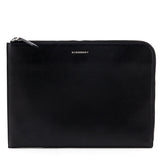 Burberry Black Cross-Grain Leather Edson Document Holder
