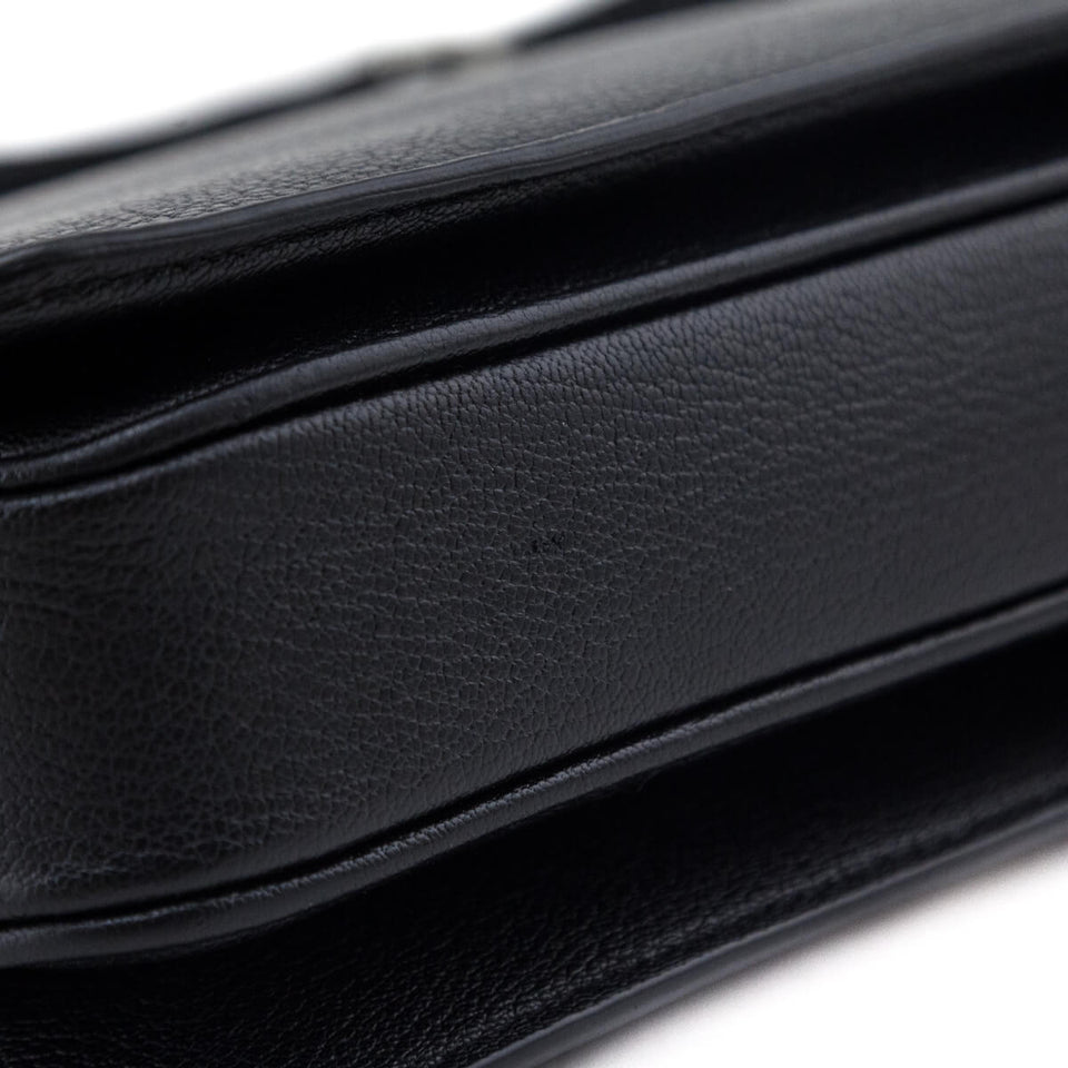 Burberry Black Goatskin Medium D-Ring Bag