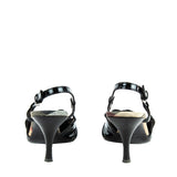 Burberry Black Patent Buckle Slingbacks Size US 7.5 | EU 37.5