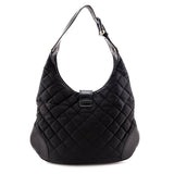 Burberry Black Quilted Nylon Brook Hobo Bag