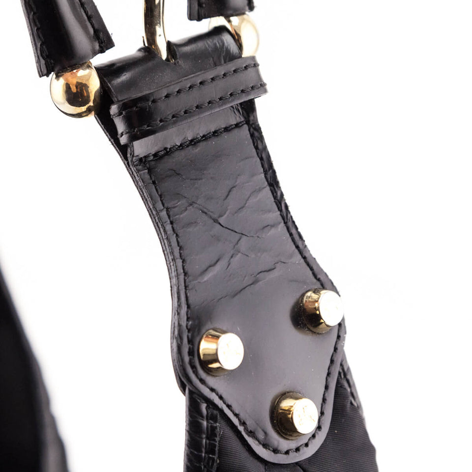 Burberry Black Quilted Nylon Brook Hobo Bag