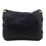 Burberry Black Leather & Check Cornwall Hobo Bag