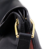 Burberry Black Leather & Check Cornwall Hobo Bag