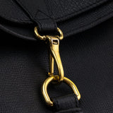 Burberry Black Leather & Check Cornwall Hobo Bag