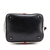Burberry Check Canvas & Red Chevron Calfskin Susanna Medium Hobo Bag