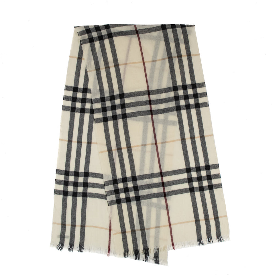 Burberry Ivory Check Scarf