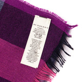 Burberry Magenta Silk & Cashmere Check Scarf