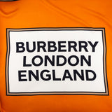 Burberry Orange Silk London England Logo Scarf
