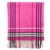 Burberry Pink Cashmere & Wool Check Scarf
