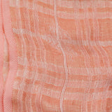 Burberry Pink Linen Blend Check Oblong Scarf