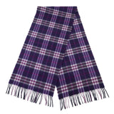 Burberry Purple Check Cashmere Scarf