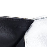 Burberry Silver Canvas Smooth Calfskin 1983 Knight Check Envelope Clutch