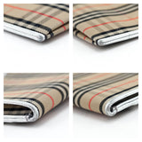 Burberry Silver Canvas Smooth Calfskin 1983 Knight Check Envelope Clutch