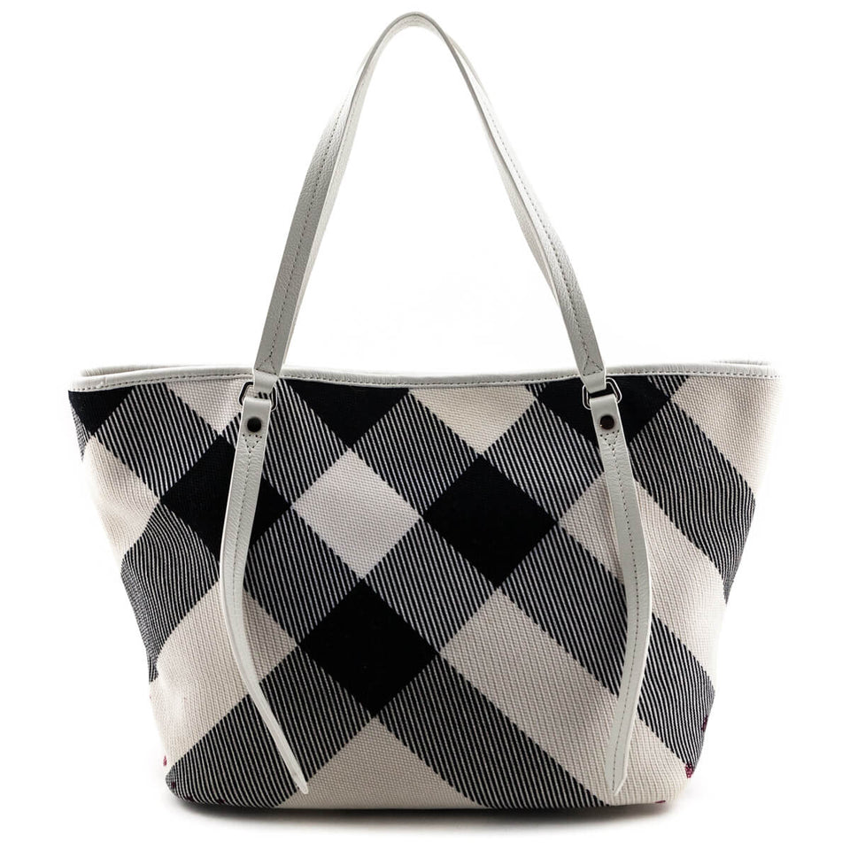 Burberry White Canvas Confetti Heart Medium Cantley Tote