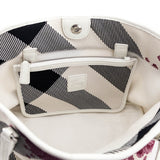 Burberry White Canvas Confetti Heart Medium Cantley Tote