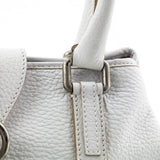 Burberry White Grained Calfskin Mini Bag