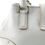 Burberry White Grained Calfskin Mini Bag