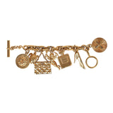 Chanel Vintage 24K Gold Plated Lucky Charms Bracelet