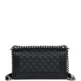 Chanel Medium Boy Bag Black Caviar Ruthenium Hardware