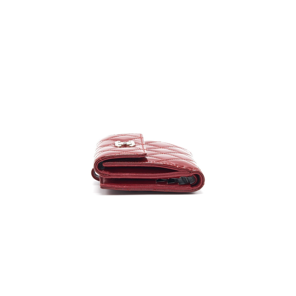 Chanel Patent small Wallet Rouge