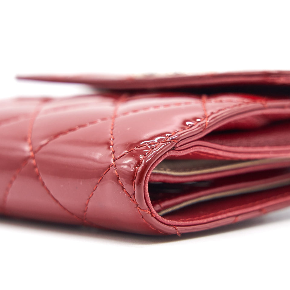 Chanel Patent small Wallet Rouge