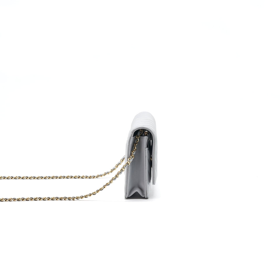Chanel Wallet On Chain 20c Light Grey L