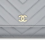 Chanel Wallet On Chain 20c Light Grey L