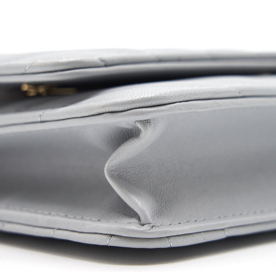 Chanel Wallet On Chain 20c Light Grey L