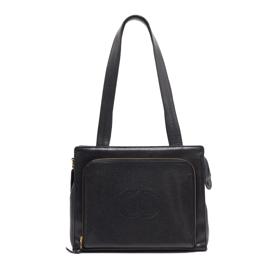 Chanel Cavier Shoulder Bag Black