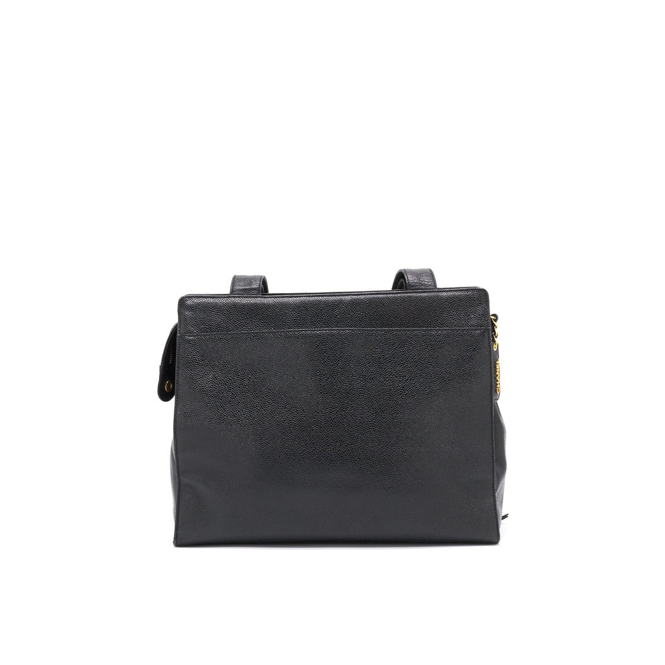 Chanel Cavier Shoulder Bag Black