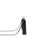 Chanel Square Wallet on Chain Patent Leather Black