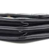 Chanel Square Wallet on Chain Patent Leather Black