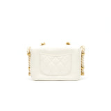 Chanel CC Leather Flap Bag White