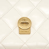 Chanel CC Leather Flap Bag White