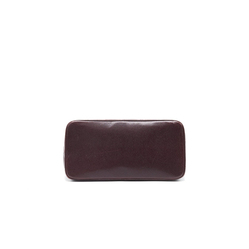 Chanel Cavier Medallion Tote Burgundy