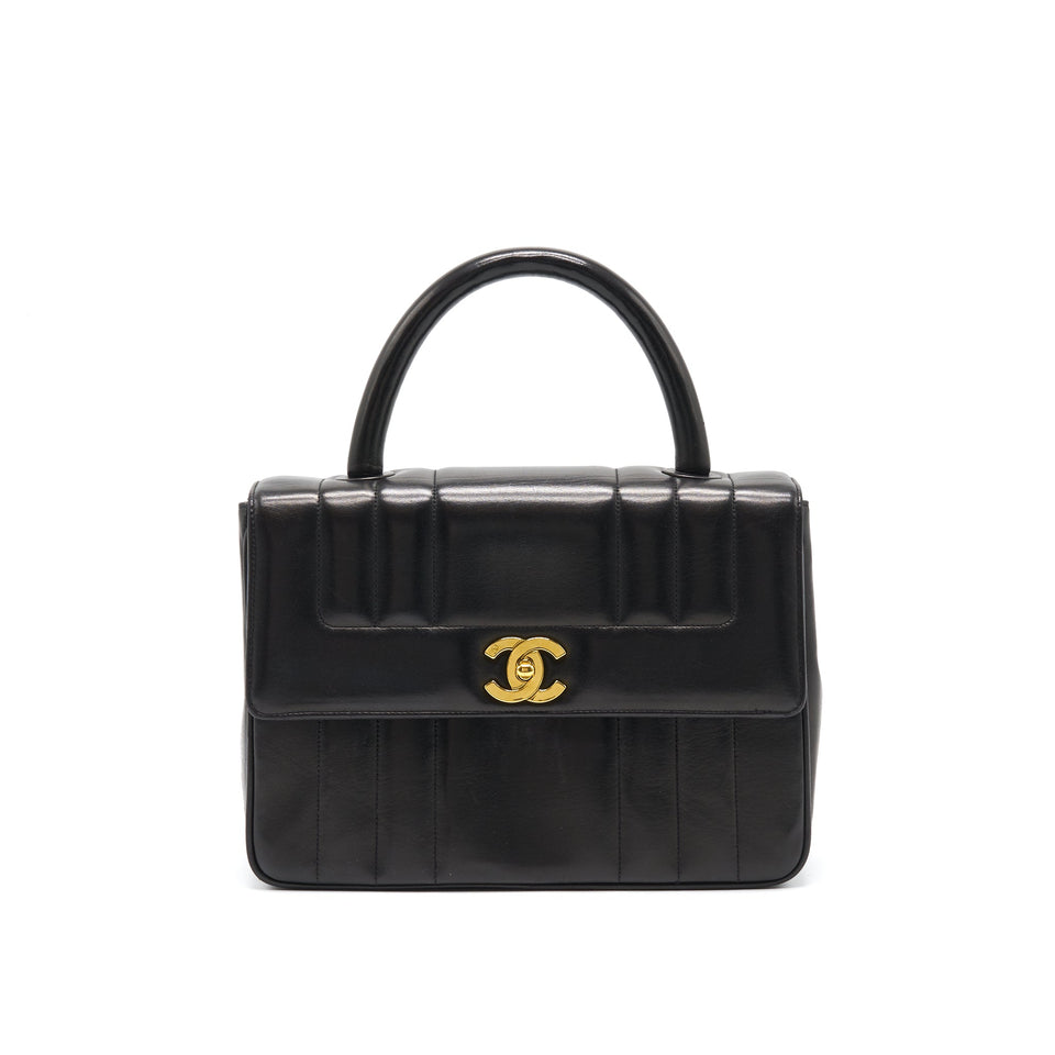 Chanel Vintage Lambskin Kelly Bag black