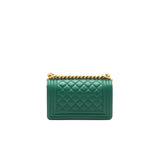 Chanel Small Leboy Lambskin Green