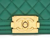 Chanel Small Leboy Lambskin Green