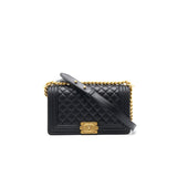 Chanel Boy Chanel Handbag Caviar Black